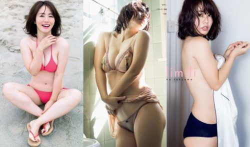 磯山さやか(35)の水着グラビアやFカップヌード寸前エロ画像
