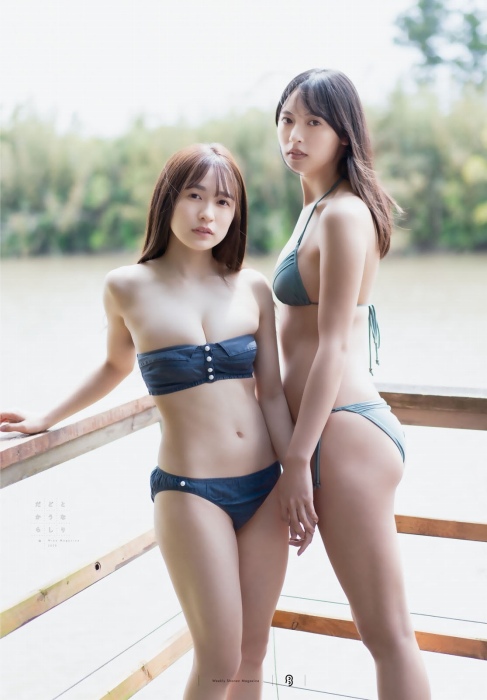 早川渚紗の大槻りことの水着グラビアエロ画像009